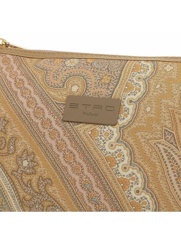 Profumi Logo Patch Zipper Pouch Bag Beige - ETRO - BALAAN 8