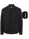 Men's Chrome R Over Shirt Zip Up Jacket Black - CP COMPANY - BALAAN 3