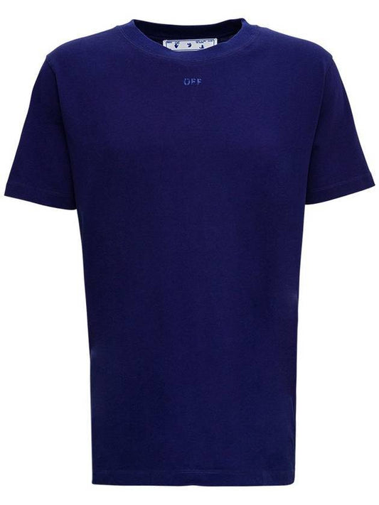 double print short sleeve t-shirt blue - OFF WHITE - BALAAN.