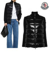 Padded Wool Cardigan Black - MONCLER - BALAAN 2