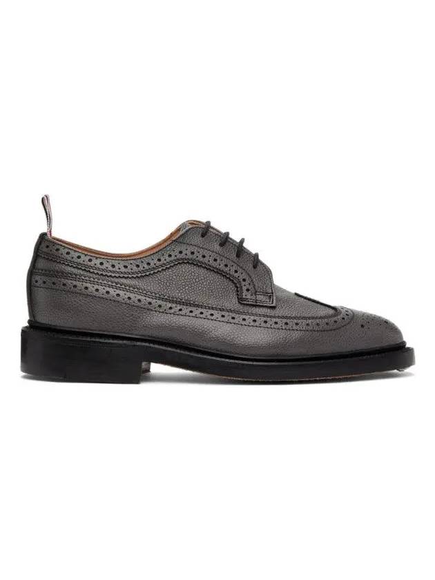 Classic Longwing Pebbled Grained Calfskin Brogue Gray - THOM BROWNE - BALAAN 2