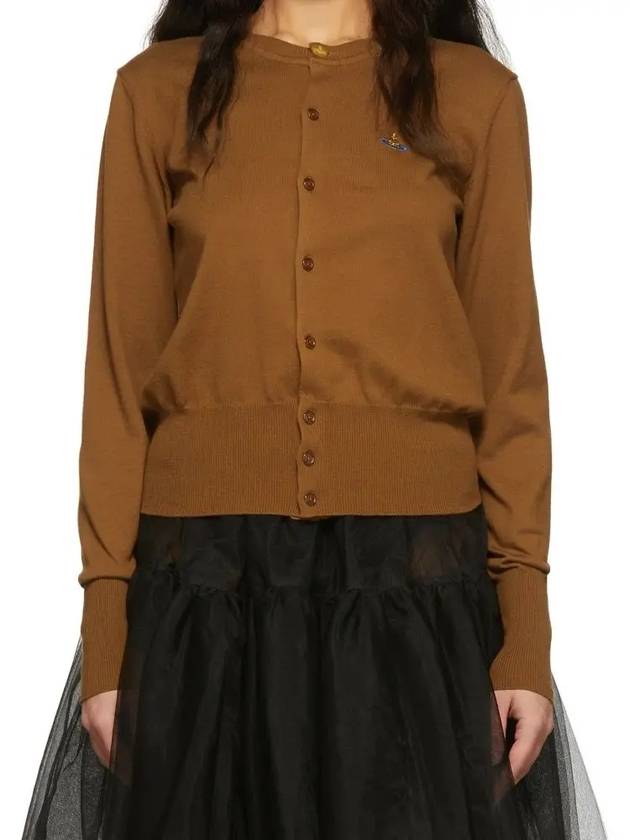 Bea Wool Cardigan Brown - VIVIENNE WESTWOOD - BALAAN.