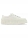 Platform Canvas Low Top Sneakers White - JIL SANDER - BALAAN 2