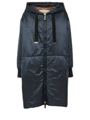 Greenf Hooded Padding Navy - MAX MARA - BALAAN 1