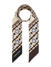 Gancini Print Mini Silk Scarf Beige - SALVATORE FERRAGAMO - BALAAN 2