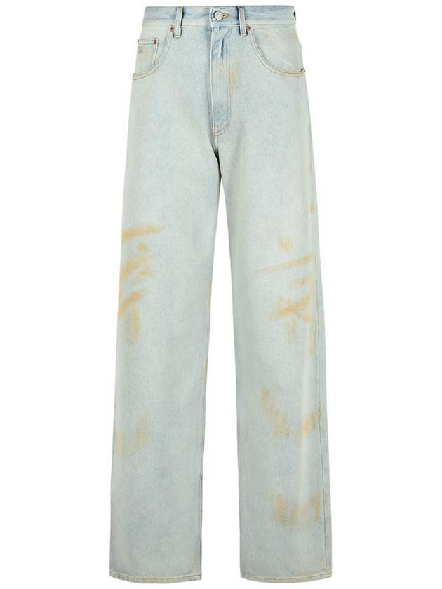 Mm6 Maison Margiela Light Blue Cotton Jeans - MAISON MARGIELA - BALAAN 1