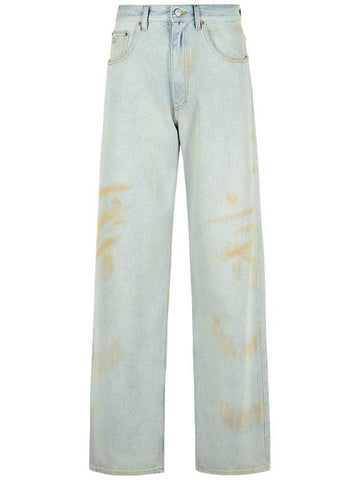 Mm6 Maison Margiela Light Blue Cotton Jeans - MAISON MARGIELA - BALAAN 1