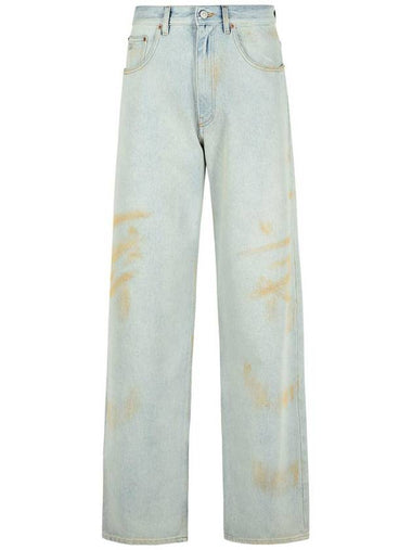 Mm6 Maison Margiela Light Blue Cotton Jeans - MAISON MARGIELA - BALAAN 1