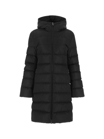 Women's Dombes Down Long Padded Jacket Black - MONCLER - BALAAN 1