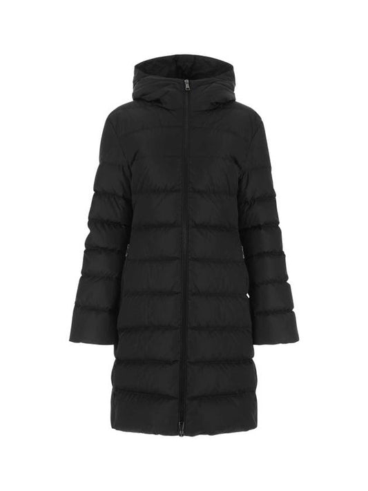 Women's Dombes Down Long Padded Jacket Black - MONCLER - BALAAN 1