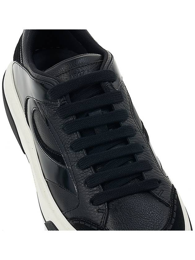 Casina Mix Low Top Sneakers Black - SALVATORE FERRAGAMO - BALAAN 9