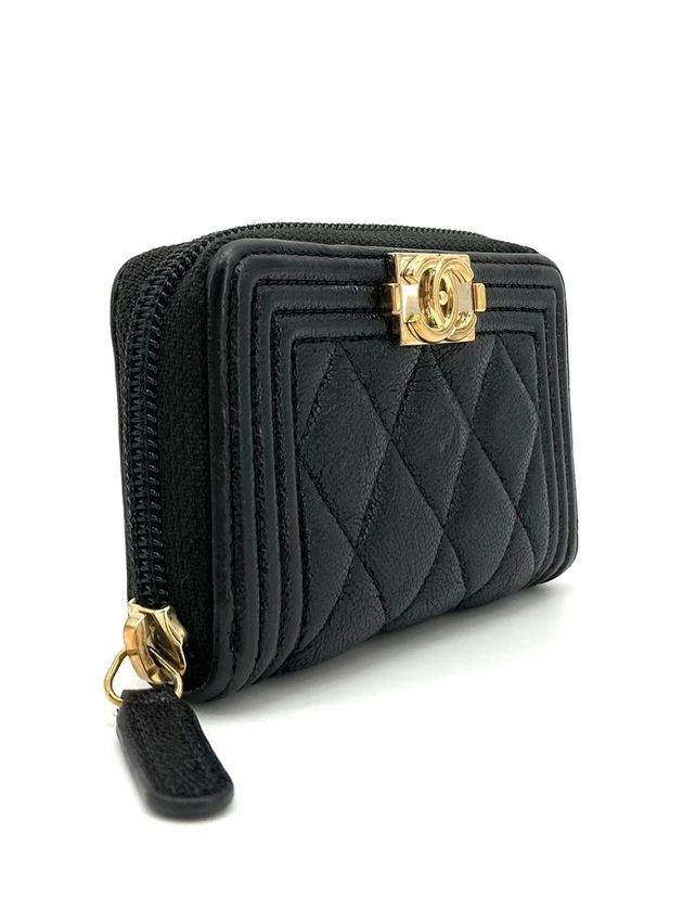 Boy Caviar Gold Card Wallet Zipper Doll - CHANEL - BALAAN 3