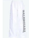 Embroidered Logo Polyester Wide Track Pants White - BALENCIAGA - BALAAN 2