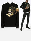 Lion Print Cotton Sweatshirt Black - GIVENCHY - BALAAN 2