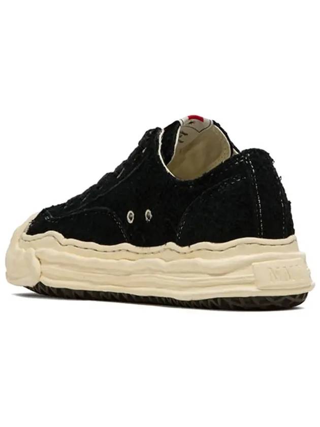 Hank OG Sole Broken Suede Low Top Sneakers Black - MAISON MIHARA YASUHIRO - BALAAN 4