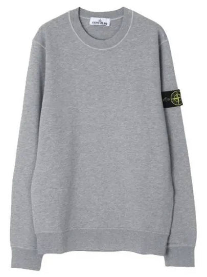 Compass Patch Crew Neck Sweatshirt Grey Melange - STONE ISLAND - BALAAN 2