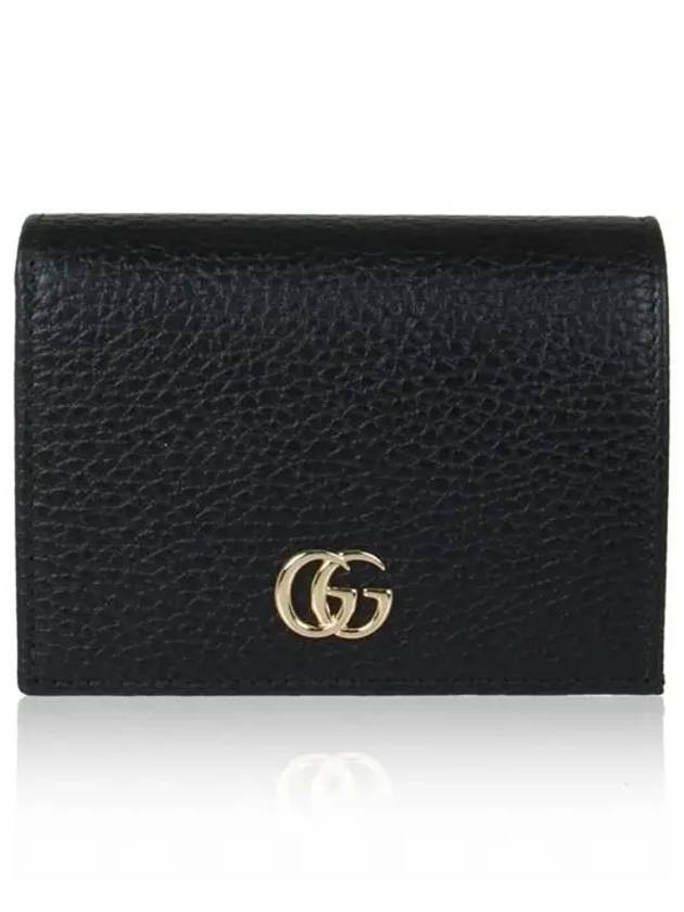 GG Marmont Leather Half Wallet Black - GUCCI - BALAAN 2