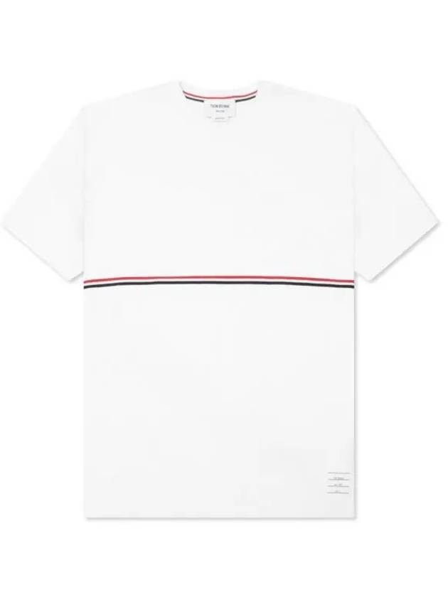 Midweight Jersey Short Sleeve T-Shirt White - THOM BROWNE - BALAAN 2