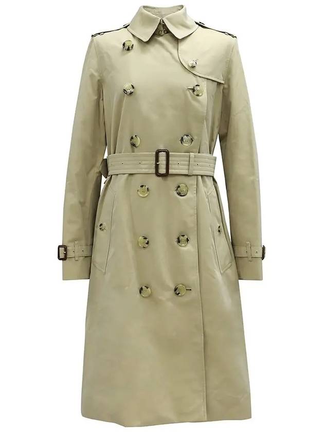 The Long Kensington Heritage Trench Coat Honey - BURBERRY - BALAAN.