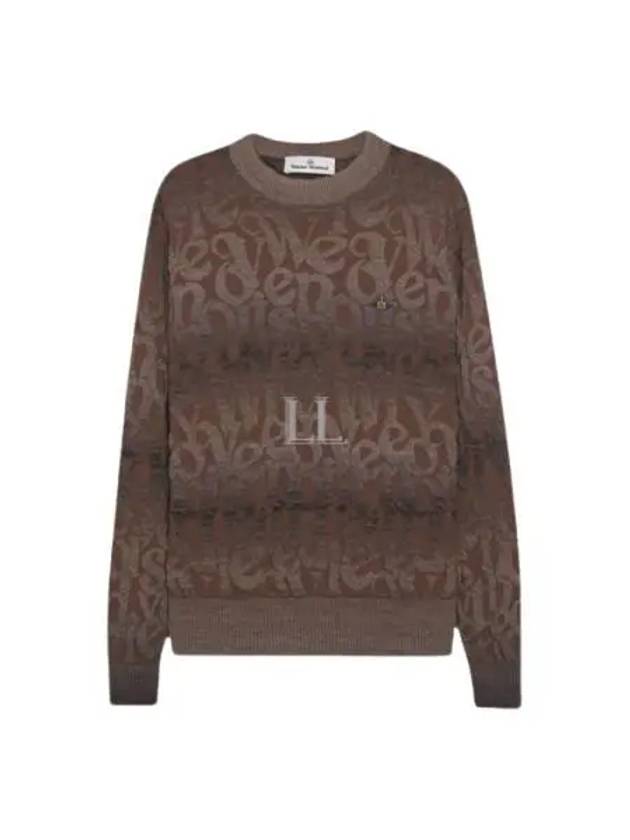 Logo Crew Neck Knit Top Brown - VIVIENNE WESTWOOD - BALAAN 2