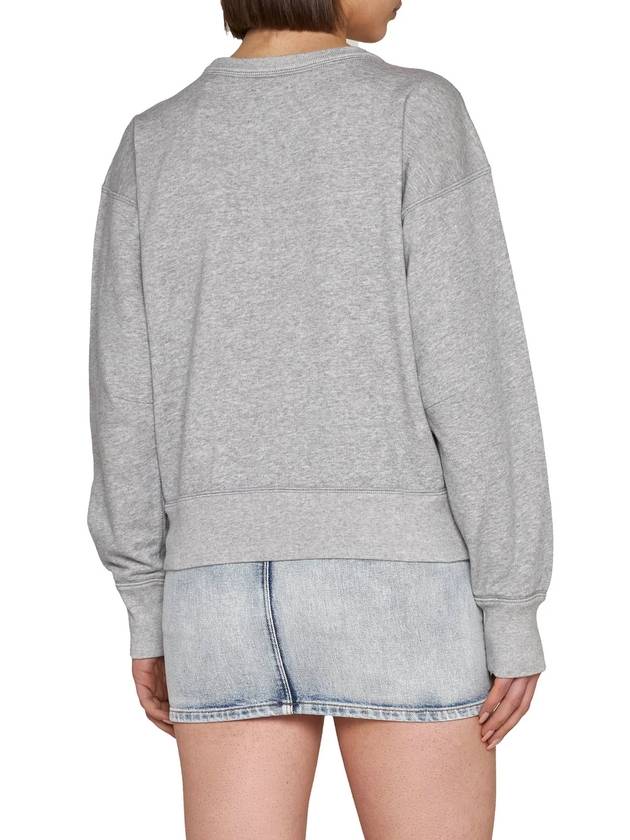 Shard Embroidered Logo Sweatshirt Grey - ISABEL MARANT - BALAAN 5