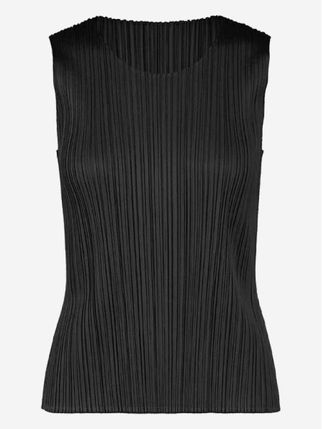 Women's Pleated Basic Sleeveless Black - ISSEY MIYAKE - BALAAN 2