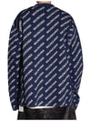 Mini Allover Logo Knit Cardigan Blue - BALENCIAGA - BALAAN 6