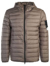 Loom Woven Chambers R Nylon Down TC Light Hoodie Down Jacket Dove Grey - STONE ISLAND - BALAAN 2