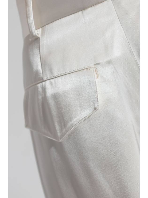 JIL SANDER Shimmering Trousers, Women's, White - JIL SANDER - BALAAN 5