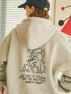 Brushed Trembling Bear Embroid Hoodie Zip-Up Grey - CPGN STUDIO - BALAAN 3