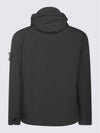 Compass Badge Hooded Jacket Black - STONE ISLAND - BALAAN 3