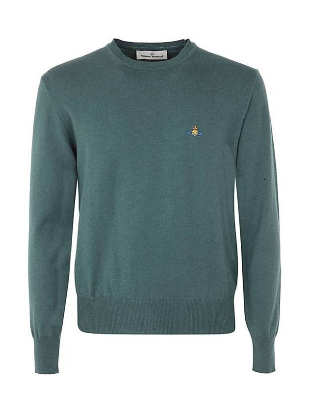 ORB Logo Cashmere Cotton Knit Top Emerald Green - VIVIENNE WESTWOOD - BALAAN 1