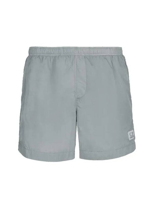 Men's Chrome Logo Patch Swim Shorts Griffin Gray - CP COMPANY - BALAAN 1