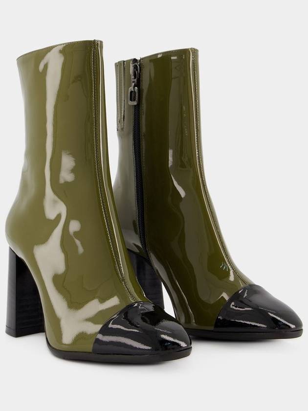 Donna Boots - Carel - Patent Leather - Khaki/black - CAREL - BALAAN 2