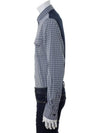 Frankie Morello by Blue Check Shirt with Jersey Back - DAMIR DOMA - BALAAN 5