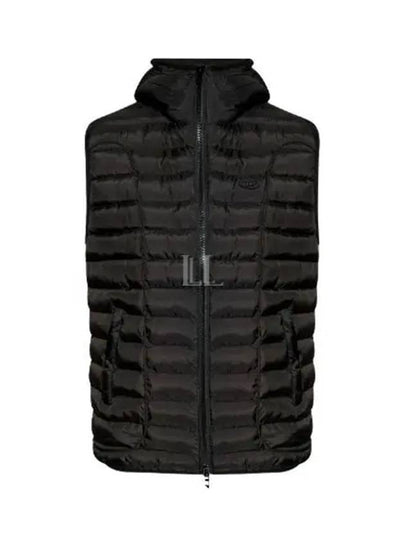 W Temple Light Nylon Hooded Padding Vest Black - DIESEL - BALAAN 2