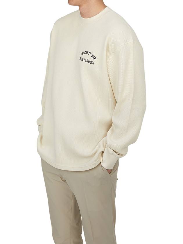 Basics Script Long Sleeve T-Shirt Ivory - CARHARTT WIP - BALAAN 5