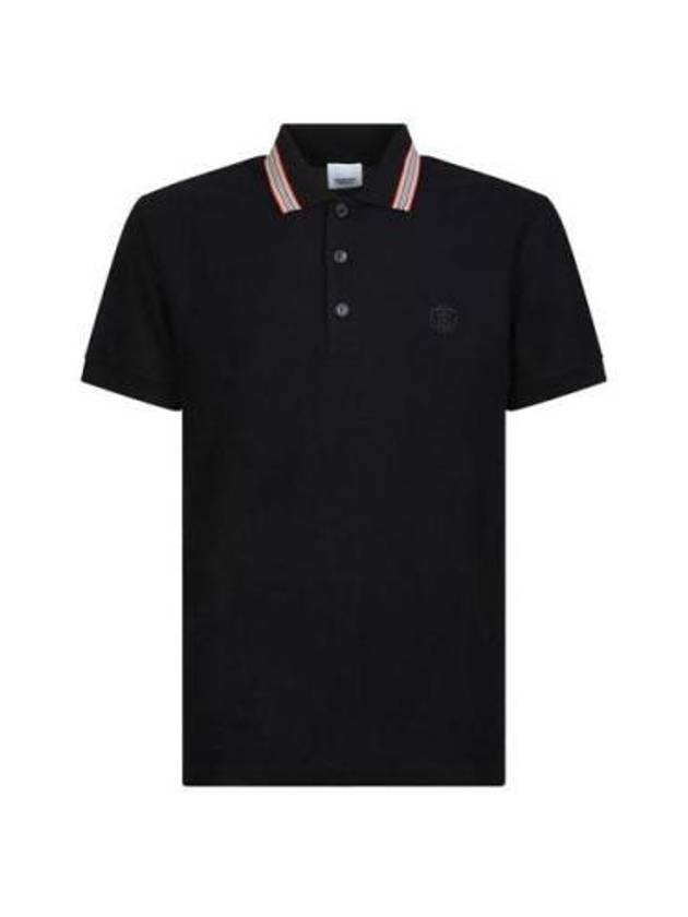 Striped Cotton Polo Shirt Black - BURBERRY - BALAAN 2