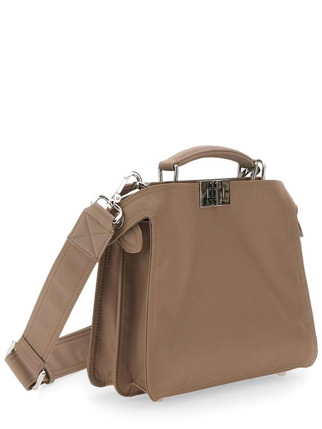 Peekaboo Nylon Shoulder Bag Beige - FENDI - BALAAN 3