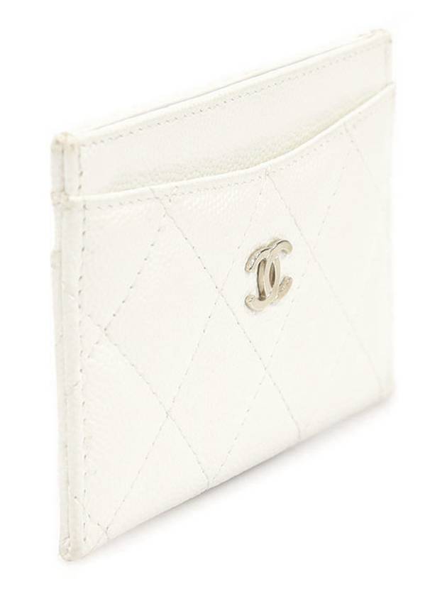 AP0213 White caviar gold CC logo classic card wallet 31st unit - CHANEL - BALAAN 3