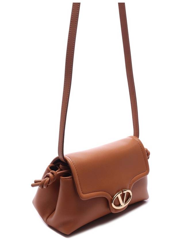 V Logo 1960 Nappa Leather Small Cross Bag Marron - VALENTINO - BALAAN 4