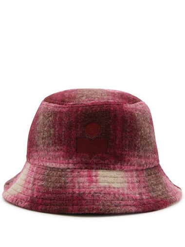 Haley Embroidered Logo Bucket Hat Pink - ISABEL MARANT - BALAAN 1