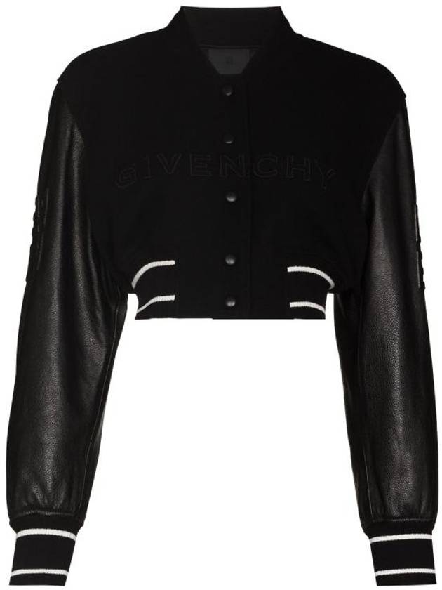 4G wool leather short bomber jacket black - GIVENCHY - BALAAN 2