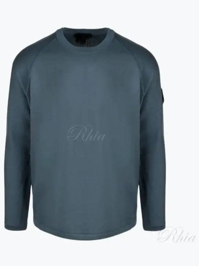 Wappen Patch Crew Neck Knit Top Blue - STONE ISLAND - BALAAN 2