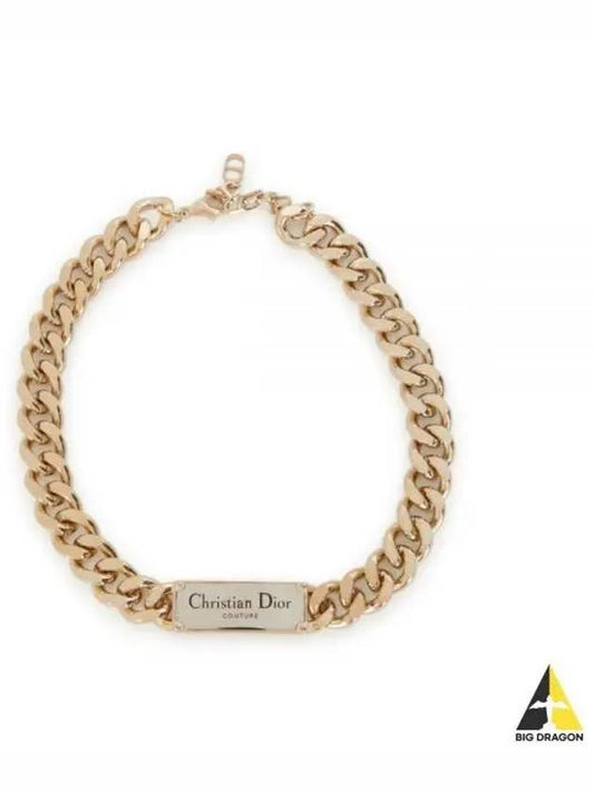 N2064 012 CD COUTURE Chain Link Necklace - DIOR - BALAAN 1