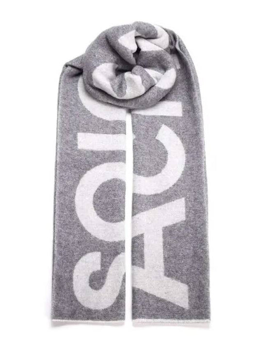 Logo Two-Tone Wool Muffler Grey - ACNE STUDIOS - BALAAN 2