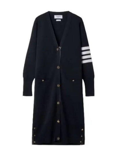 Milano Fine Merino Cardigan Navy - THOM BROWNE - BALAAN 2