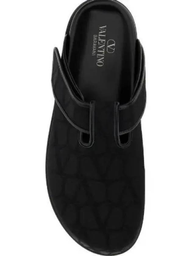 Toile Iconographe Slippers Black - VALENTINO - BALAAN 2