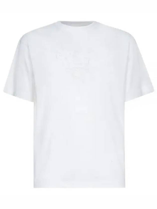 Terry logo short sleeve t shirt white UJN782 10MQ - PRADA - BALAAN 1