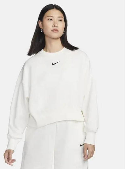 Phoenix Fleece Oversized Crew Neck Sweatshirt White - NIKE - BALAAN 2